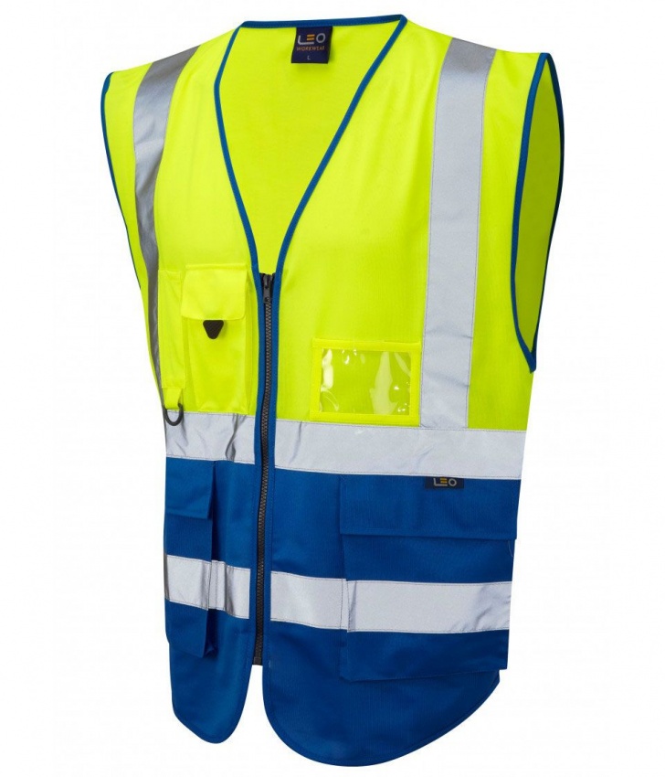 LYNTON ISO 20471 Class 2* Vest - Yellow-Royal Blue